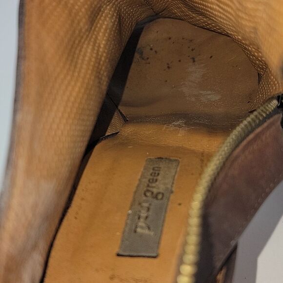 Paul Green Cayanne Peep Toe Ankle Booties Nubuck Leather Block Heel - Picture 11 of 16